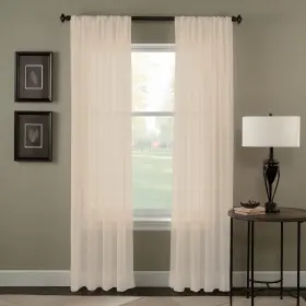 1q804106oy Curtainworks Trinity Crinkle Voile Sheer Curtain Panel 51 By 63 Inch Oyster