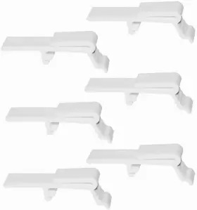 Cutelec 313036050032 6pcs Valance Clip Vertical Blinds Dust Cover Holder Bracket For 1-1/2 Inch Or 1-9/16