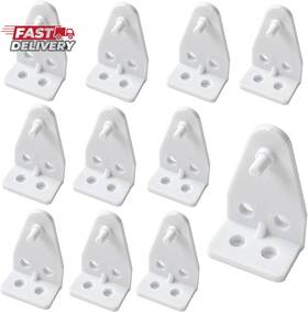 Cutelec 313042775783 8pcs Hold Down Bracket Bottom Rail Clips White Plastic On 1inch Min