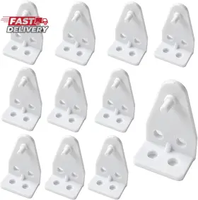 Cutelec 313042775783 8pcs Hold Down Bracket Bottom Rail Clips White Plastic On 1inch Min