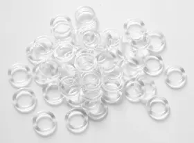 Cutelec 313046113147 Caf Curtain Rings 50pcs Clear Plastic For Roman Shades 5/8 Inch 16mm