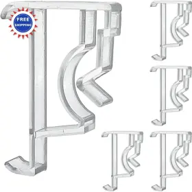 Cutelec 606184425815 Valance Clips 2inch 5pcs For Window Blind Clear Plastic Hidden Retainer