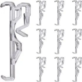 Cutelec 606184425884 Valance Clips 10pcs 2.5inch Clear Plastic Hidden Retainer Holder Clip For W Inch