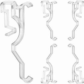 Cutelec 606184426669 Valance Clips 6pcs 2.5 Inch Clear Plastic Hidden Retainer For 2inch Wood Blinds