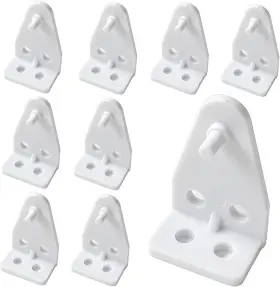 Cutelec 705353055850 16pcs Hold Down Bracket Bottom Rail Clips White Plastic On 1inch Mi