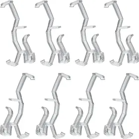 Cutelec 705353615382 Valance Clips 10pcs 2.5inch Clear Plastic Hidden Retainer Holder Clip For Window