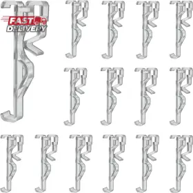 Cutelec 705353827792 Valance Clips 20pcs 2.5inch Clear Plastic Hidden Retainer Holder Clip For Window