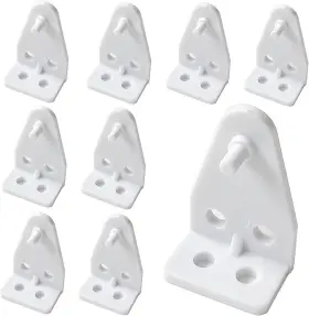 Cutelec 711181958577 16pcs Hold Down Bracket Bottom Rail Clips White Plastic On 1inch Mi