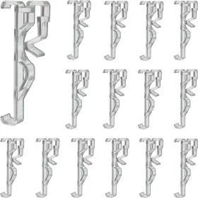 Cutelec 726084346024 Valance Clips 20pcs 2.5inch Clear Plastic Hidden Retainer Holder Clip For Window