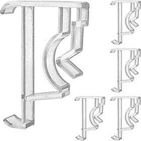 Cutelec 744110237610 Valance Clips 2inch 5pcs Clear Plastic Hidden Retainer Holder For Window
