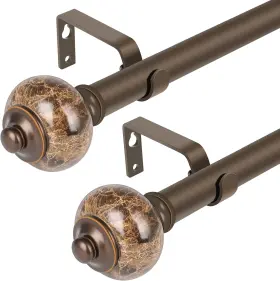 150845-5226-20220108 Daintier 2 Pack Curtain Rods For Windows 3/4 Inch 28-48 2pack Polished Bronze