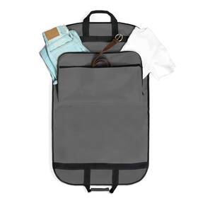 Dalix 812822023767 39 Inch Grey Business Garment Bag Pockets For Suits Dresses Clothing Foldable