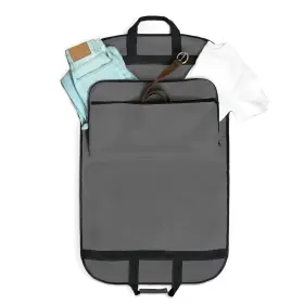Dalix 812822023767 39 Inch Grey Business Garment Bag Pockets For Suits Dresses Clothing Foldable