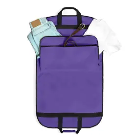 Gb-001-purple Dalix 39 Inch Garment Bag Cover Suits Dresses Clothing Foldable Shoe Pocket In Pu
