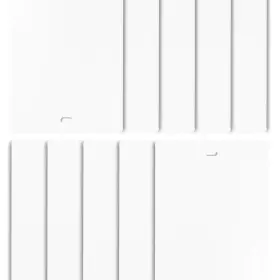 Dalix Pvc-sc-white-94.5- 10-pack Pvc Vertical Blind Replacement Slats Curved Smooth 94.5 Length 10 Whi