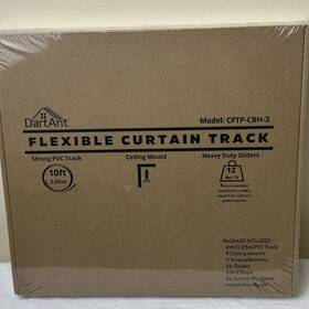 Dartant Cftp-cbh-3 Flexible Curtain Bendable Pvc Track Ceiling Mount 10 Ft