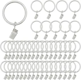 Datttcc 313055619623 44 Pack Metal Curtain Rings With Clips Drapery Hanger