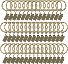 Datttcc 313102037066 44 Pack Metal Curtain Rings With Clips Drapery Hanger