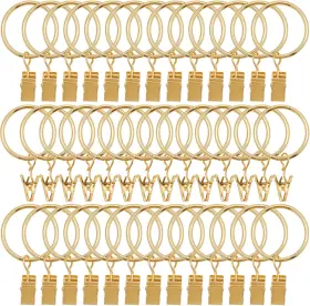 Datttcc 711181716269 40 Pack Metal Curtain Rings With Clips Drapery Hanger