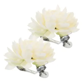 F38myow09r3204ubhziz Dechous 2pcs Flower Curtain Tieback Clips Decorative White Peony Fl