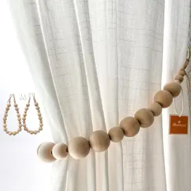 Deco Azul 195893163373 Decoazul Curtain Tiebacks - Holdbacks Boho Farmh