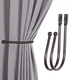 Deco Window 903330117573 Curtain Tiebacks - Set Of 2 Holdbacks/curtain Tieback Ball Brown Matt