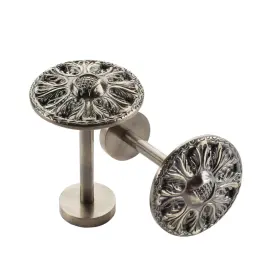 Deco Window 903330126933 Holdback/curtain Tieback Set Of 2 Round Medallion Antique Brass