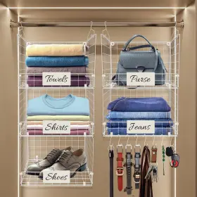 Dhco-w004 Decolure 5-tier Adjustable Hanging Closet Organizer Maximize Sto