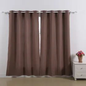 Ct0078d-2 Deconovo Solid Thermal Insulated Super Thick Lined Oxford Curtain 1 Pair Li