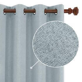 Deconovo Ct4528d-3 Total Blackout Curtains Linen Room Darkening With