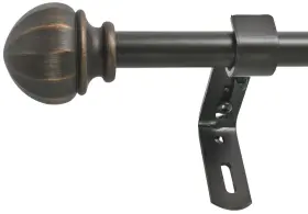 278246102 Decopolitan - Facet Ball 5/8 Inch Curtain Rod Set 48 To 86 Inches V