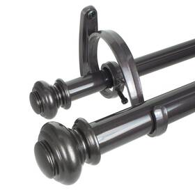 Decopolitan 27873a6935 Urn Telescoping Double Drapery Rod Set 72-144 Inches Bronze