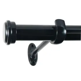 27941-18es Decopolitan End Cap Curtain Rod Set 18 To 36-inch Black Espresso