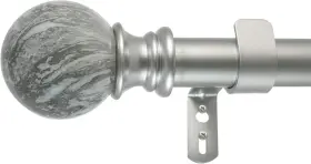 29653-as72 Decopolitan Marble Ball Single 72 To 144 Inches Antique Silver