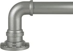 30757-as36 Decopolitan Industrial Wrap Around Telescoping Curtain 36 To 72-inch Silver