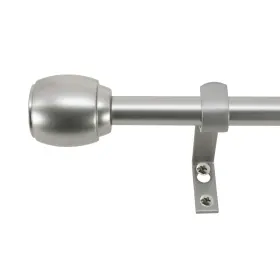 30890-sl48 Decopolitan 5/8 Inch Cap Curtain Rod Set 48 To 84 Inches Silver