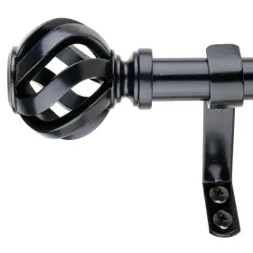 31046-bo36 Decopolitan Cage 1 Inch Curtain Rod Set 36 To 72 Inches Black