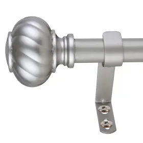 31068-as18 Decopolitan 1 Inch Twist Knob Curtain Rod 18 To 36 Inches Antique Silver