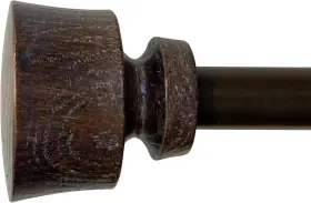 31212 Decopolitan Stockton 48-86 Inch Adjustable Curtain Rod Set 5/8 Walnut