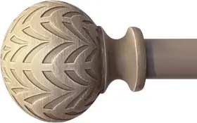 31214-wg26 Decopolitan Hermosa 26-48 Inch Adjustable Curtain Rod Set 5/8 Weathered Grey