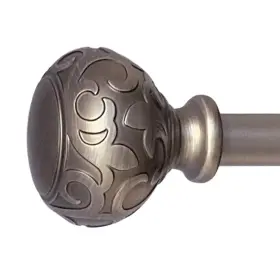 31215-vs48 Decopolitan Sorrento 48-86 Inch Adjustable Curtain Rod Set 5/8 Diameter In Veneta