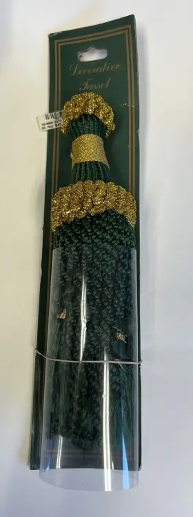 21771 Decopro Lx02 New 45 12 Inch Large Tassel Tieback Hunter Green Gold Hollywood Regency India