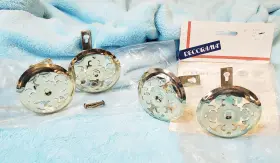 7652-55 Decorama Lot Of 2 Sets 4 Vintage 1970s Sweden Curtain Drapery Brackets New