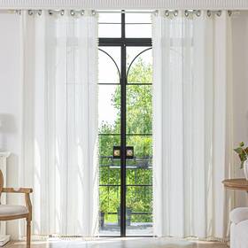 Deep Dream Cl-qxb-52 84 Grommet Semi-sheer Boho Curtains 84 Inch Length 2 Panels For Liv