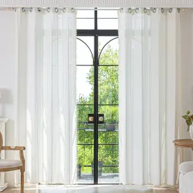 Cl-qxb-52 Deep Dream 84 Grommet Semi-sheer Boho Curtains Inch Length 2 Panels For Liv