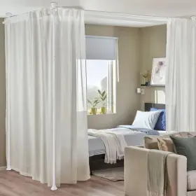 25clg-dtld-zj-bs Derofit Room Divider No Drilling Curtain Rods Wall For White