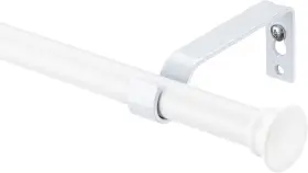 Clg-16cbt-moshabai Derofit Curtain Rods For Windows 66 To 120 Inch Small Matte 66-120 1pc White