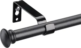 Clg-16cbt-moshahei Derofit Black Curtain Rods For Windows 28 To 48 Inch 5/8 28-48 1pc