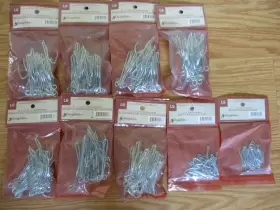 870013 Design View Lot Of 7 Vintage 3 Inch X 1 Slip In Metal L6 Drapery Curtain Hooks -new
