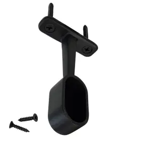 Cl-edfbk-1 Desunia Oval Closet Rod End Hanger Black 1 Pack